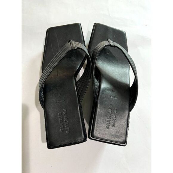 Frankie's Bikinis LA Girl Platform Wedge Sandals in Black - Picture 3 of 9